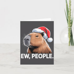 Carte Gens dégueu Capybara Noël Humour