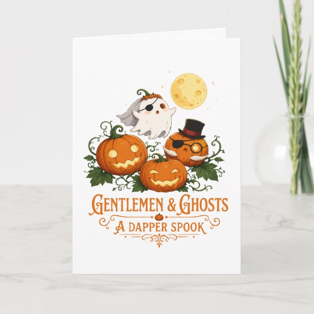 Carte Gentlemen & Ghosts Halloween (Devant)