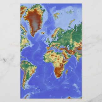 Carte géographique internationale du monde