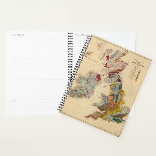 Carte géologique, British Isles (Devant avec enveloppe)