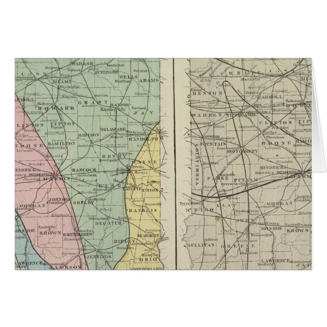 Carte géologique de l'Indiana (Devant horizontal)