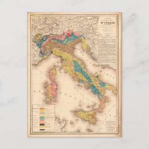 Carte géologique de l'Italie par H. de Collegno (1