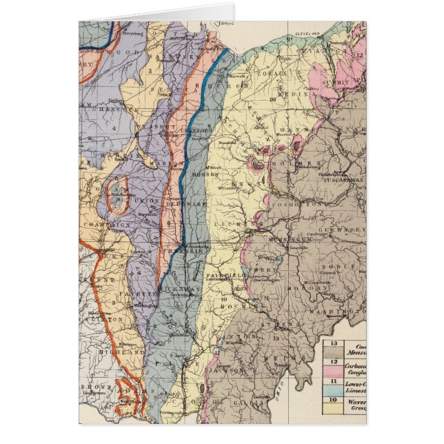 Carte géologique de l'Ohio (Devant)