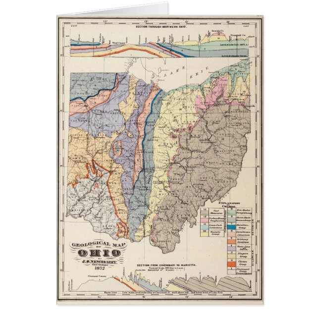 Carte géologique de l'Ohio (Devant)