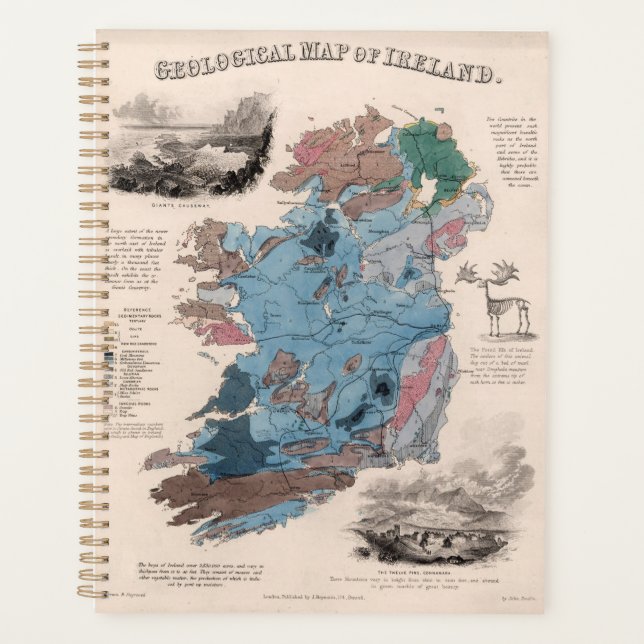 Carte géologique d'Irlande (Devant)