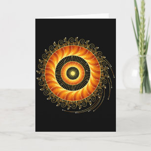 Carte Géométrie sacrée spirale de mathématiques Mandala
