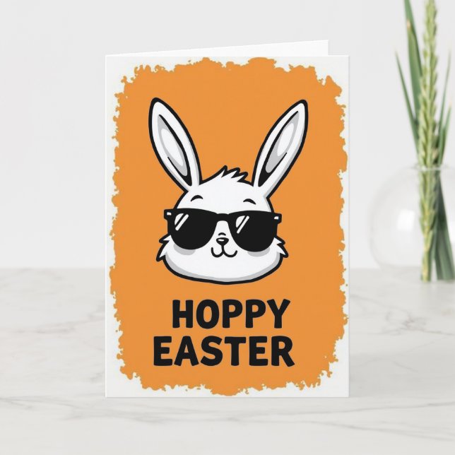 Carte géométrique du lapin cool (Devant)