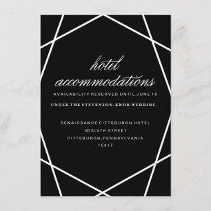 Carte géométrique moderne d'hôtel