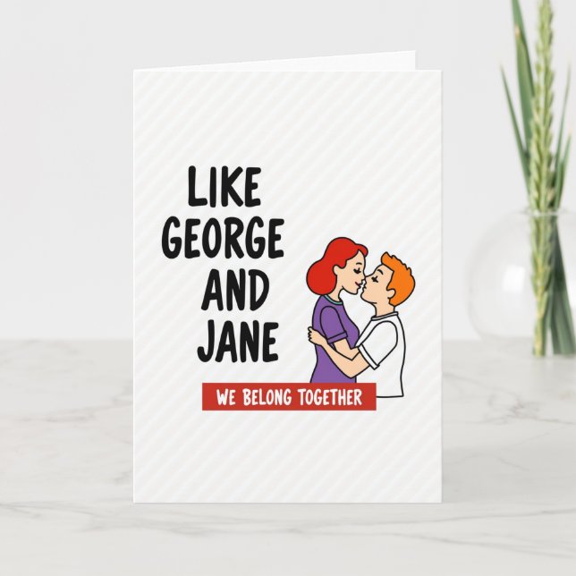 Carte George Et Jane S'aiment Ensemble (Devant)
