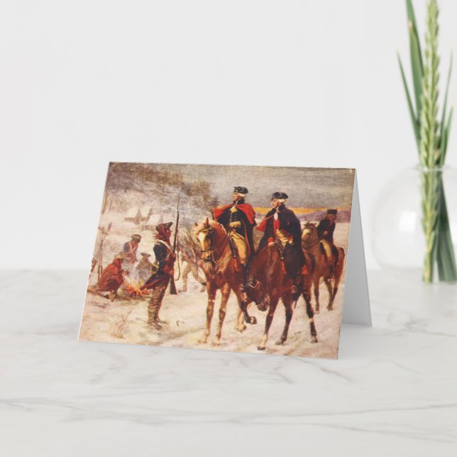 Carte George Washington et Lafayette à Valley Forge (Devant)