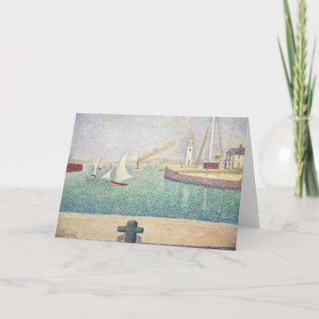 Carte Georges Seurat - Entrée du Port de Honfleur (Devant)