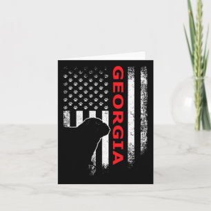 Carte Géorgie États-Unis Drapeau patriotique. Style Vint