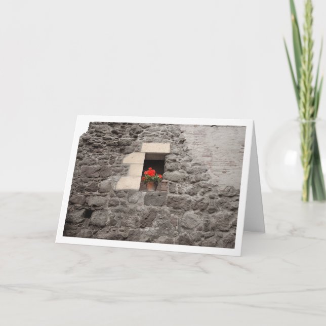 Carte Géranium dans la fenêtre (Devant)