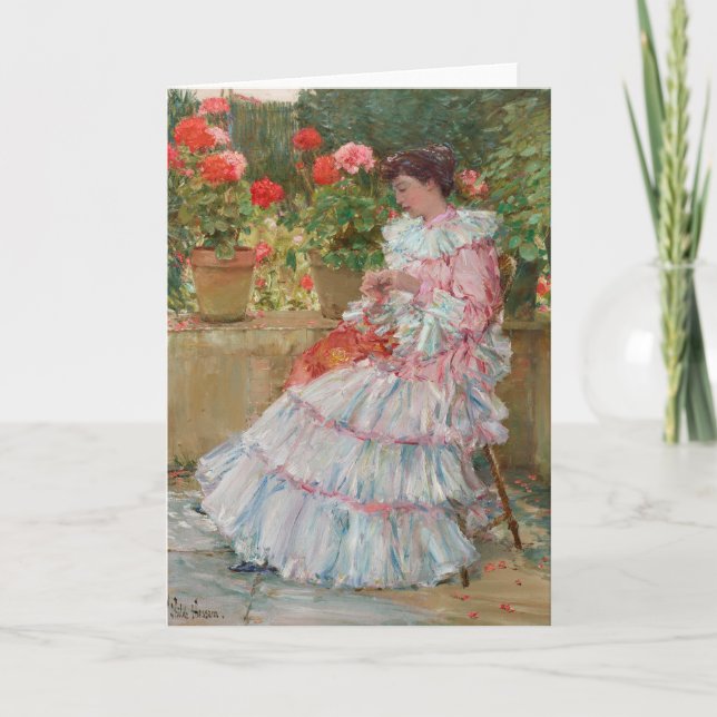 Carte Geraniums | Childe Hassam (Devant)