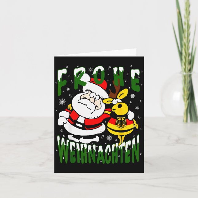 Carte German Christmas Germany Frohe Weihnachten Frohlic (Devant)