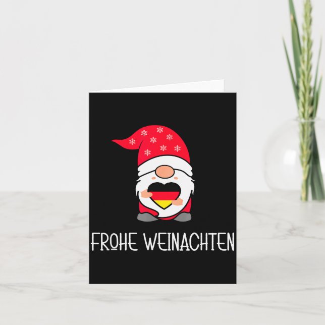 Carte German Christmas Gnome Frohe Weinachten  (Devant)