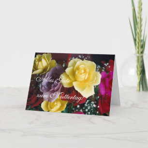 Carte German : Fête des mères Mother's day roses