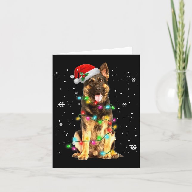 Carte German Shepherd Dog Tree Christmas Sweater Xmas Do (Devant)