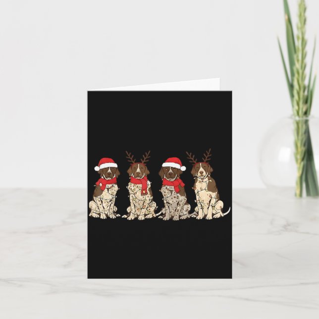 Carte German Shorthair Inter Christmas Gsp Mom Dad  (Devant)