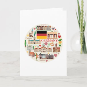 Carte Germany Travel Icons