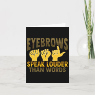 Carte Geste de la main Asl Sensibilisation à la surdité 