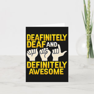 Carte Geste de la main Asl Sensibilisation à la surdité 