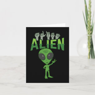 Carte Geste de la main ILY Alien ASL Sensibilisation à l