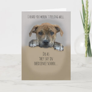 Carte Get Well avec Chiot