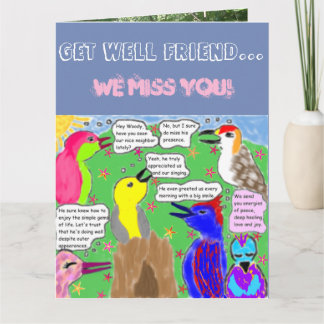 Carte "Get Well Friend...We Miss You!" Big Card