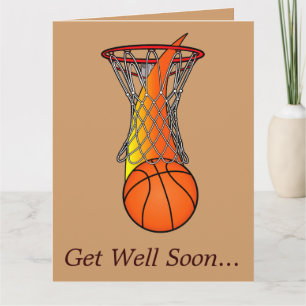 Carte Get Well from Basketball Team Large Card