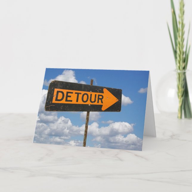 Carte Get Well Soon Detour Sign (Devant)