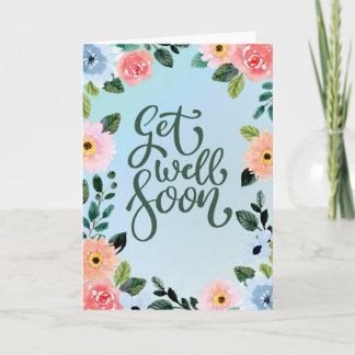 Carte Get Well Soon - floral