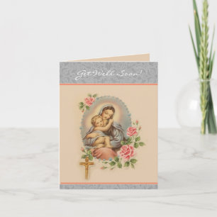 Carte Get Well Soon Religious Prayer Virgin Mary  Card