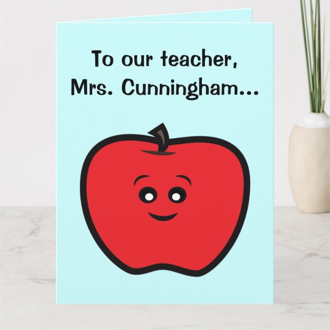 Carte Get Well Soon to a Teacher from Apple Large (Devant)