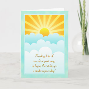 Carte Get Well Sunshine