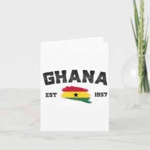 Carte Ghana Est. Jour de l'indépendance du drapeau ghané