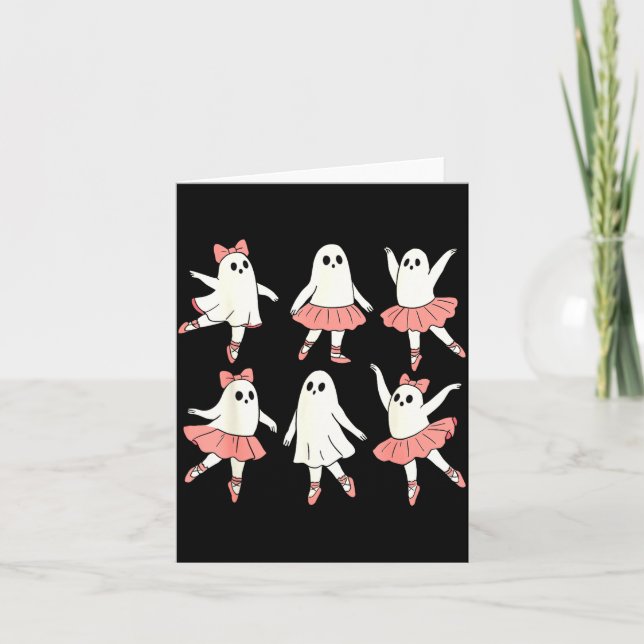 Carte Ghost Ballerina Ballet Dance Teacher Halloween Cos (Devant)