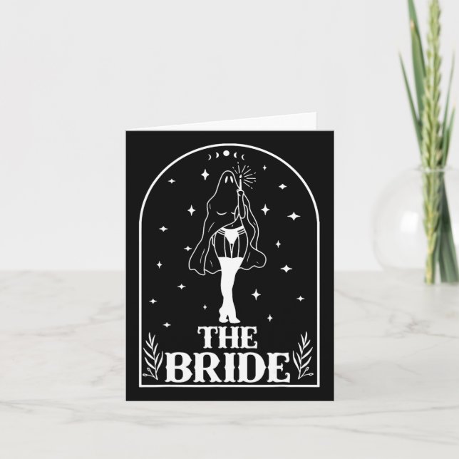 Carte Ghost Bride Coven Gothique Halloween Mariage Bache (Devant)