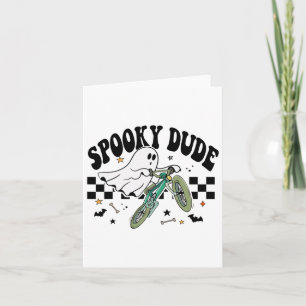 Carte Ghost Cyclisme Vélo Retro Halloween Party C