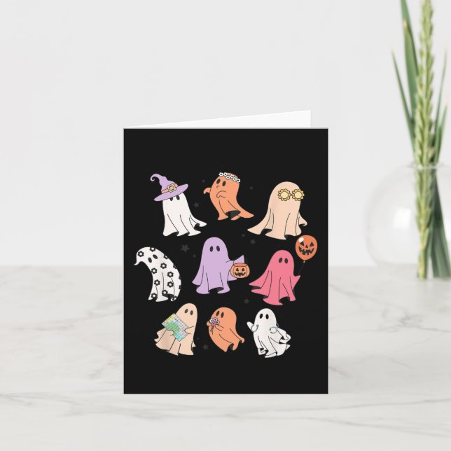 Carte Ghost Friends Halloween AAC SLP Squad Discours Lan (Devant)