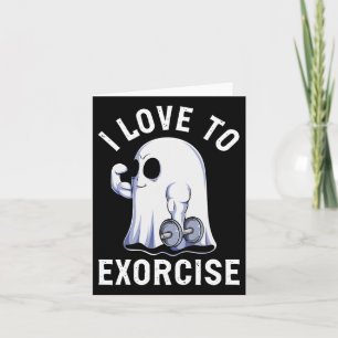 Carte Ghost Funny Gym entraînement Bodybuilding Humour É