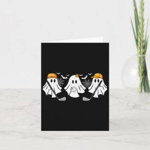 Carte Ghost Golf Ball Player Drôle Halloween Costume pou
