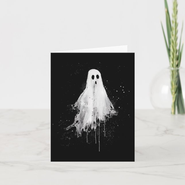 Carte Ghost Horror Éffrayante horreur Halloween Goth Alt (Devant)