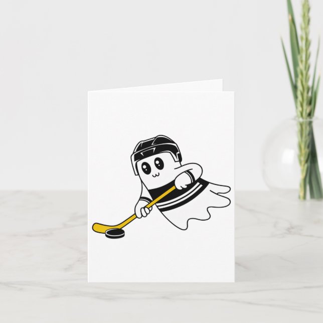 Carte Ghost Jouer Hockey sur glace Halloween Costume Spo (Devant)