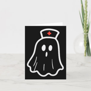 Carte Ghost Nurse Halloween Costume Retro Fall Scrub Top