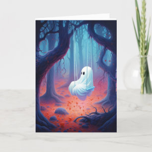 Carte Ghost On Swing Halloween Salutation