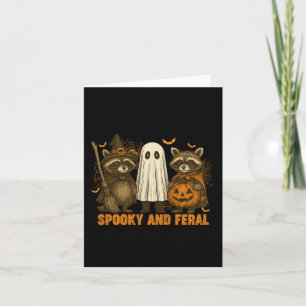 Carte Ghost Racoon éffrayant Et Férale Halloween Costu