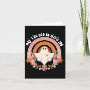 Carte Ghost Vintage Floral Boho Halloween Cute Fal