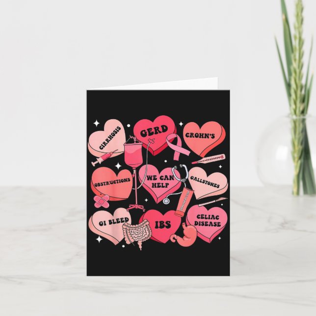 Carte Gi Nurse Valentine Hearts Candy Gastroenterology E (Devant)