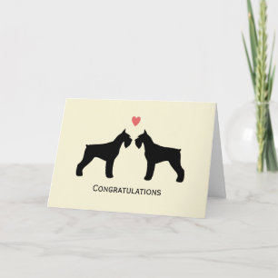 Carte Giant Schnauzers Mariages Félicitations